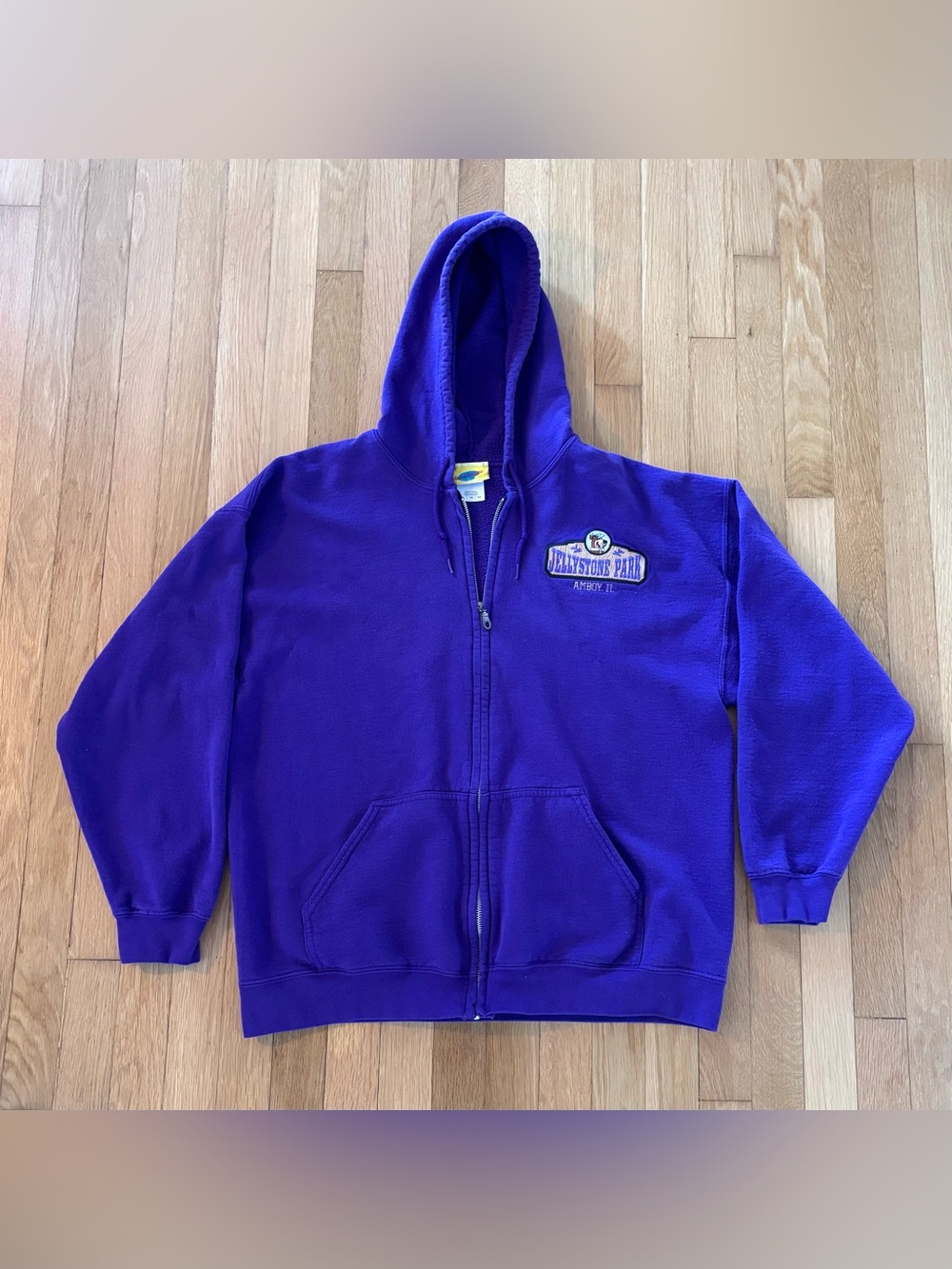 Vintage Yogi Bear Full Zip Hoodie Mens XL Jellystone Park Hanna Barbera Purple